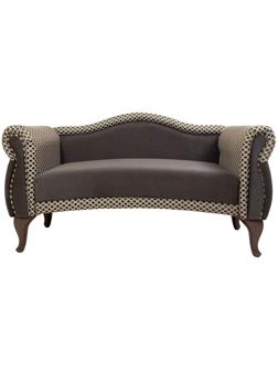 Банкетка со спинкой «Лилия», цвет шегги шоколад / аделина даймонд шоколад