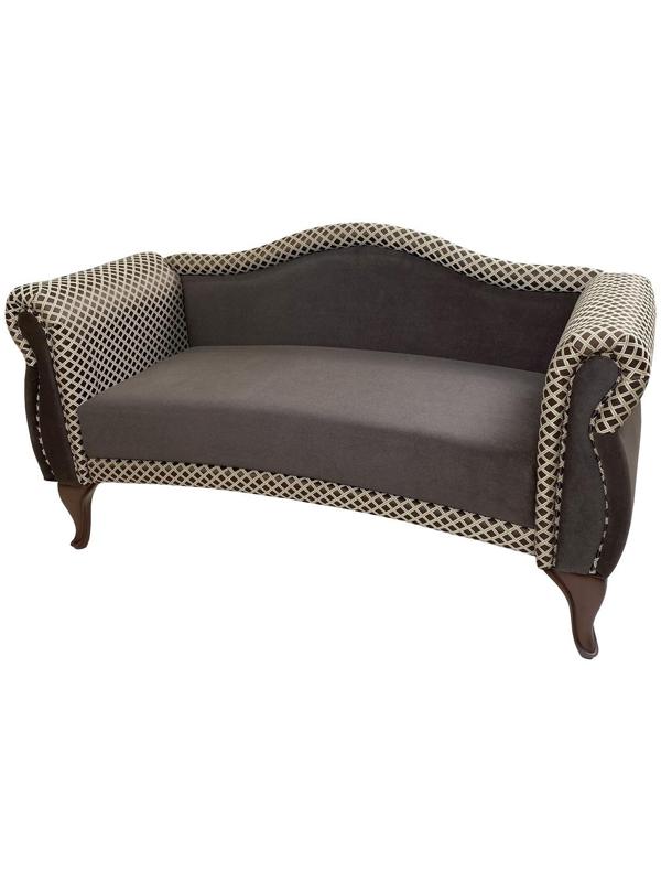 Банкетка со спинкой «Лилия», цвет шегги шоколад / аделина даймонд шоколад