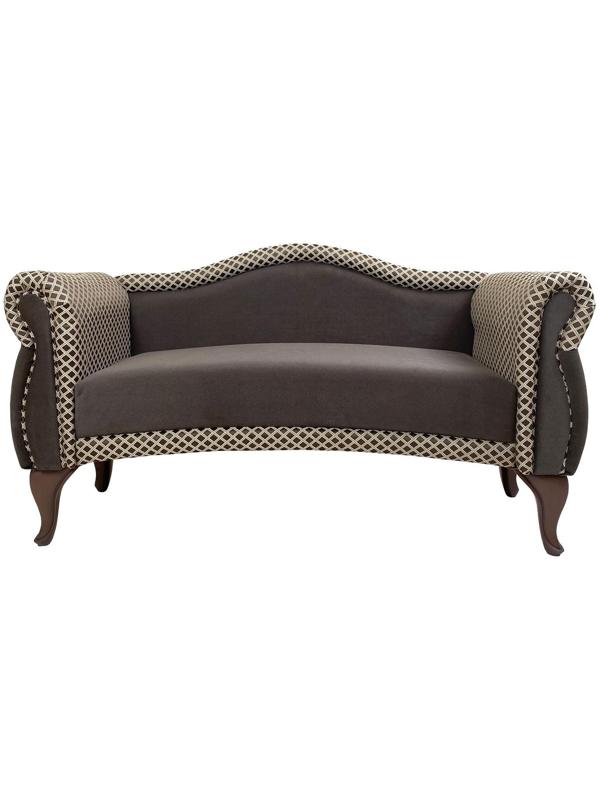 Банкетка со спинкой «Лилия», цвет шегги шоколад / аделина даймонд шоколад