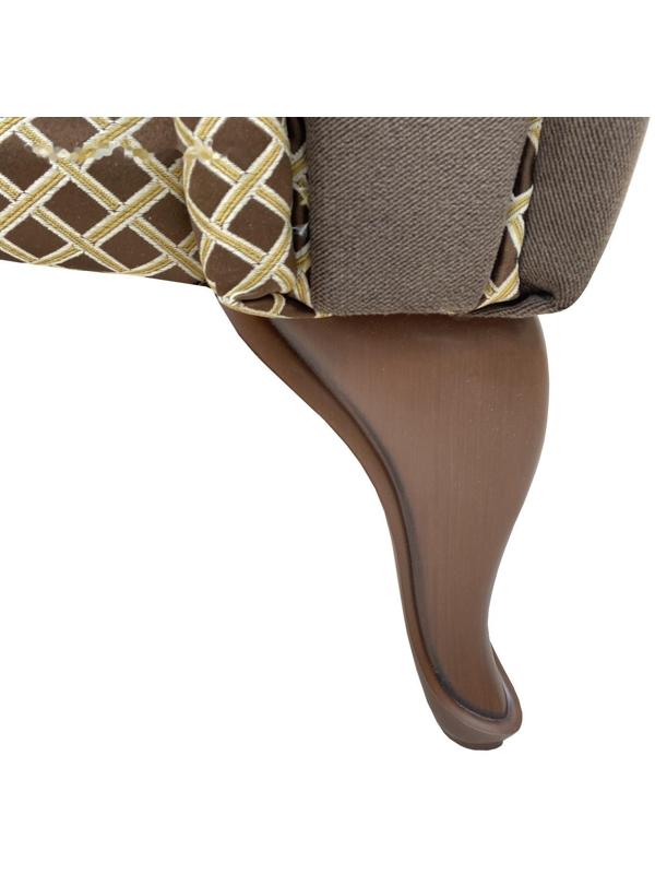 Банкетка со спинкой «Лилия», цвет шегги шоколад / аделина даймонд шоколад