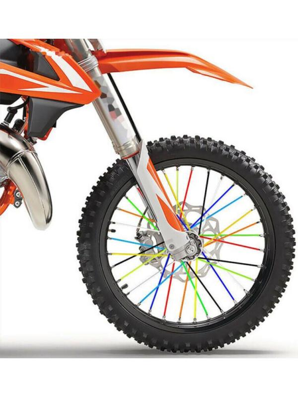 Декоративные накладки на спицы мотоцикла, 23×0,5 см, зеленый, набор 72 шт