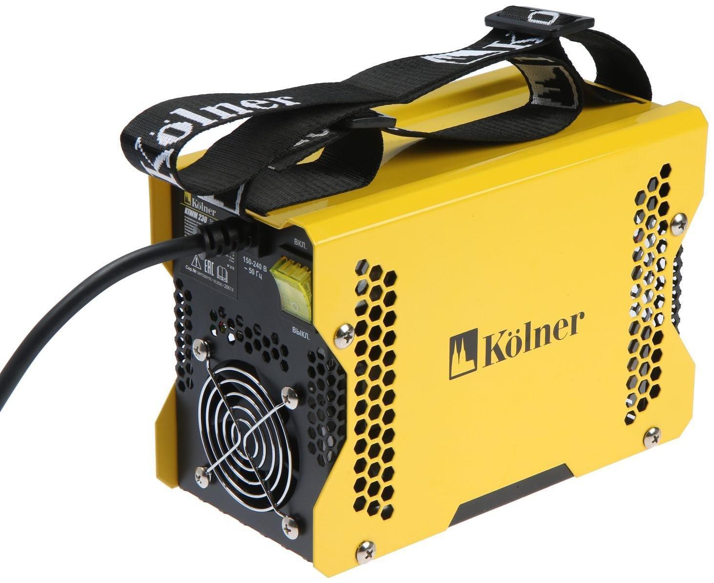 Сварочный аппарат инверторный Kolner KIWM 230, 230 А, 4.1 кВт, 20-230 А, d=1.6-4 мм, ПВ 80%