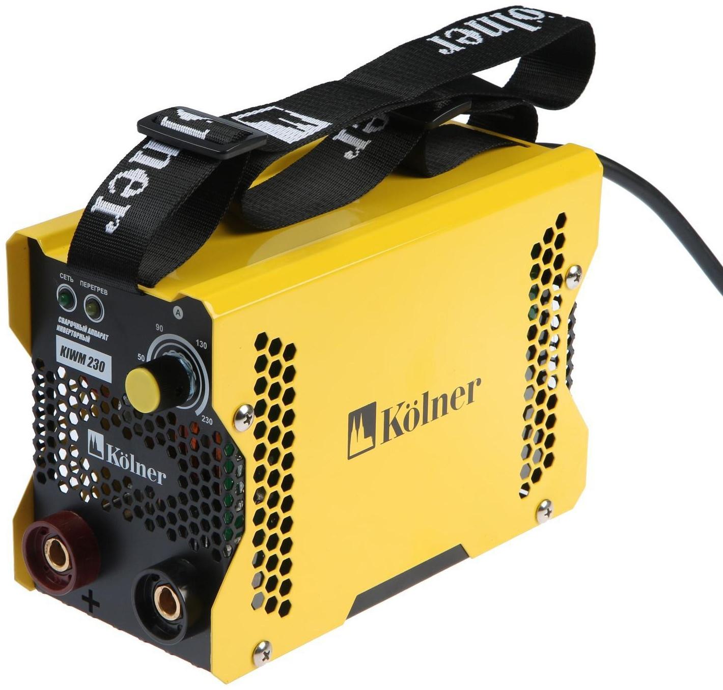 Сварочный аппарат инверторный Kolner KIWM 230, 230 А, 4.1 кВт, 20-230 А, d=1.6-4 мм, ПВ 80%