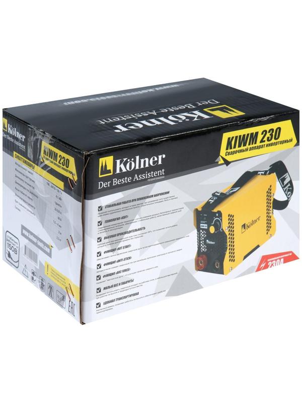 Сварочный аппарат инверторный Kolner KIWM 230, 230 А, 4.1 кВт, 20-230 А, d=1.6-4 мм, ПВ 80%