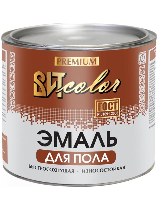 Эмаль для пола быстросохнущая ВИТcolor красно-коричневая, 2,7кг