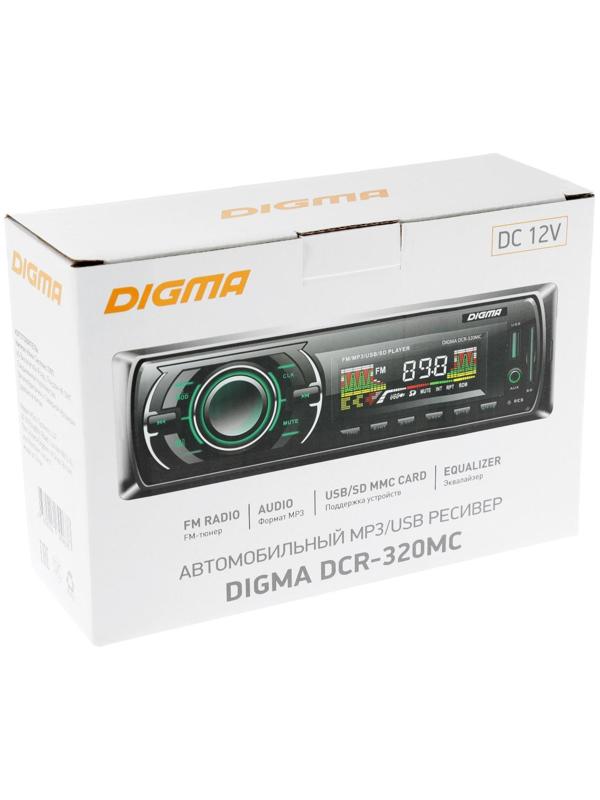 Автомагнитола Digma DCR-320MC 1DIN, 4 х 45 Вт, USB, SD/MMC, AUX