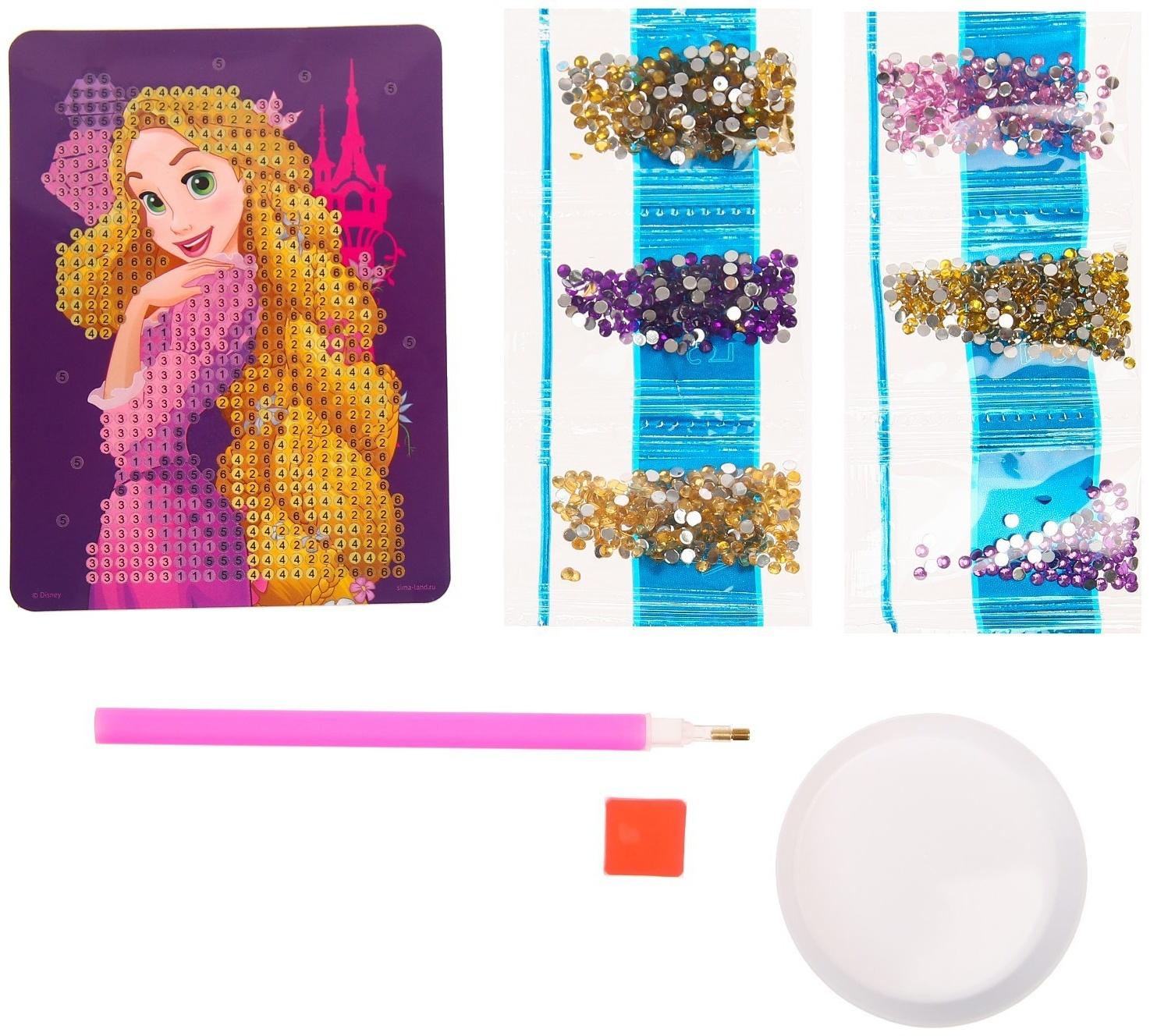 Алмазная вышивка на шкатулке, Принцессы: Рапунцель, 8.5*11.5 см