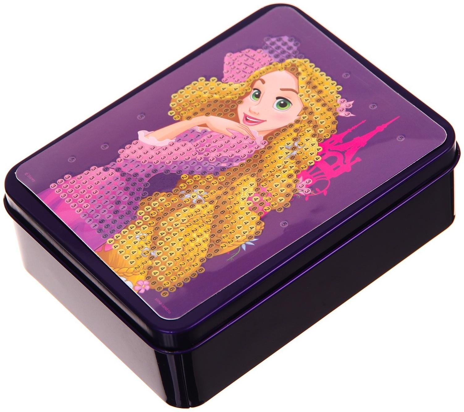 Алмазная вышивка на шкатулке, Принцессы: Рапунцель, 8.5*11.5 см