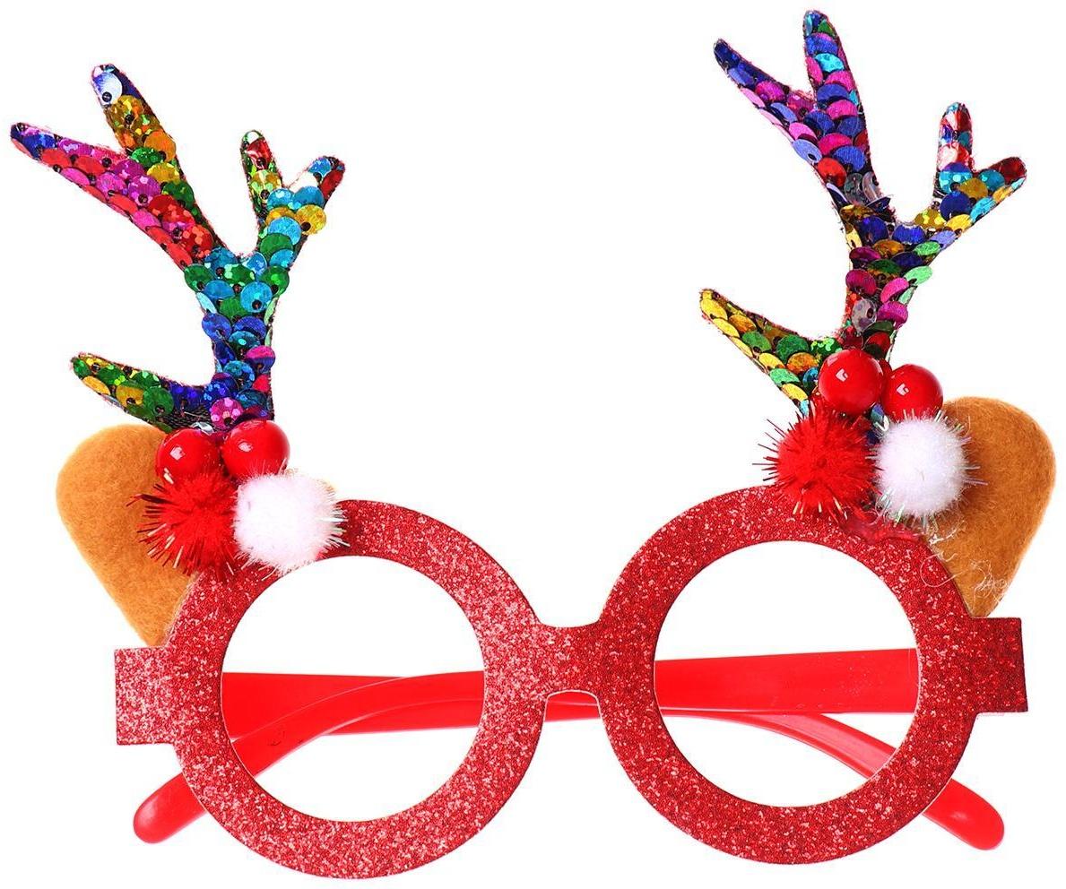 Карнавальные очки «Рожки», цвета МИКС