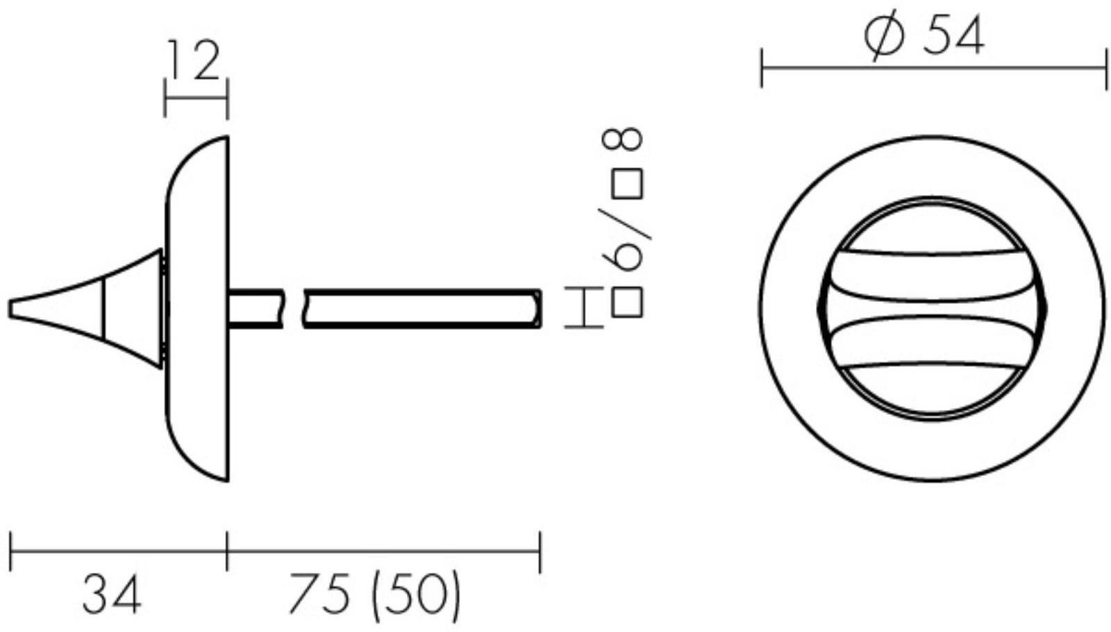 Ручка поворотная HMR8x75 CP