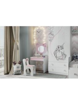 Набор детский Котёнок, 600х370х1120, Белый рамух/Розовый