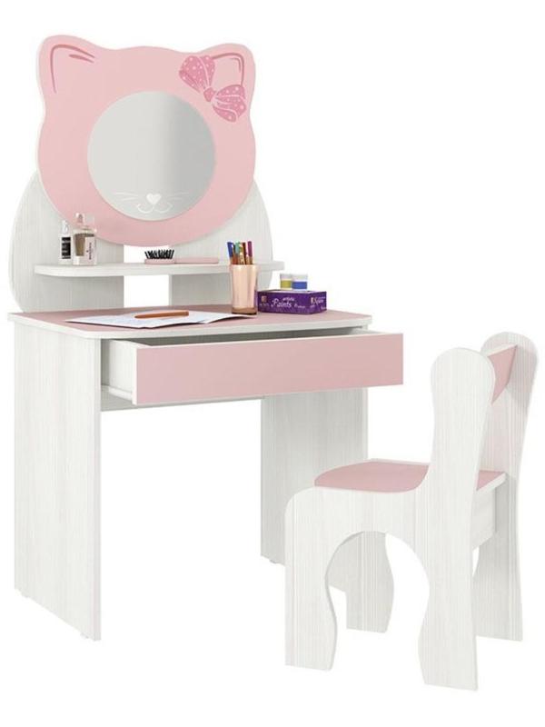 Набор детский Котёнок, 600х370х1120, Белый рамух/Розовый