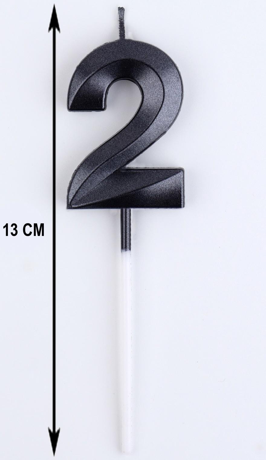 Свеча в торт на шпажке «‎Грань», цифра 