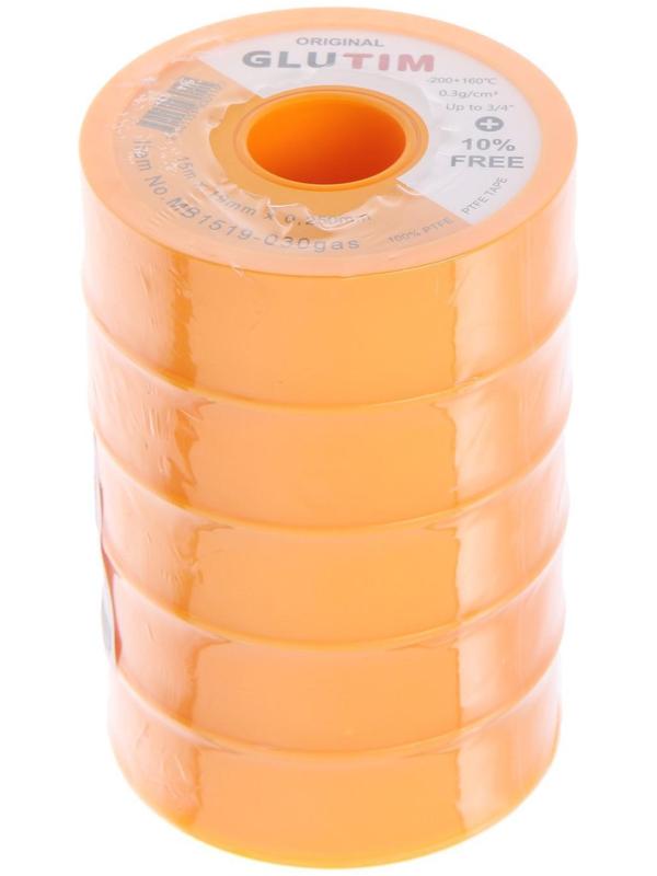 Лента ФУМ TIM MB1519-030gas, для газа, 19 мм х 0,25 мм х 15 м