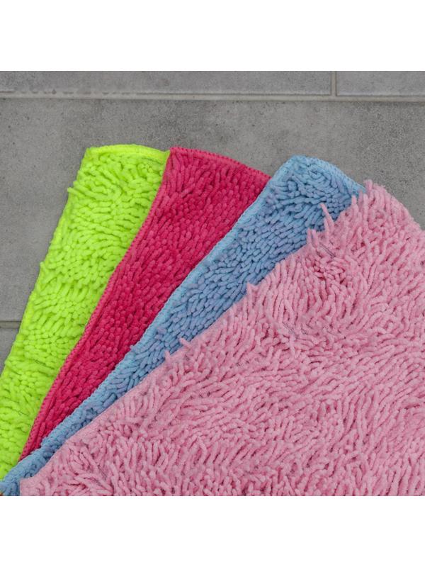 Насадка для швабры с зажимом-бабочкой, микрофибра, тонкая букля, 30×20 см, цвет МИКС