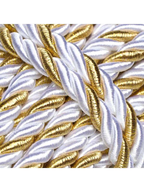 Шнур витой, декоративный, без тесьмы, № 0,1, 12 мм, 25 м