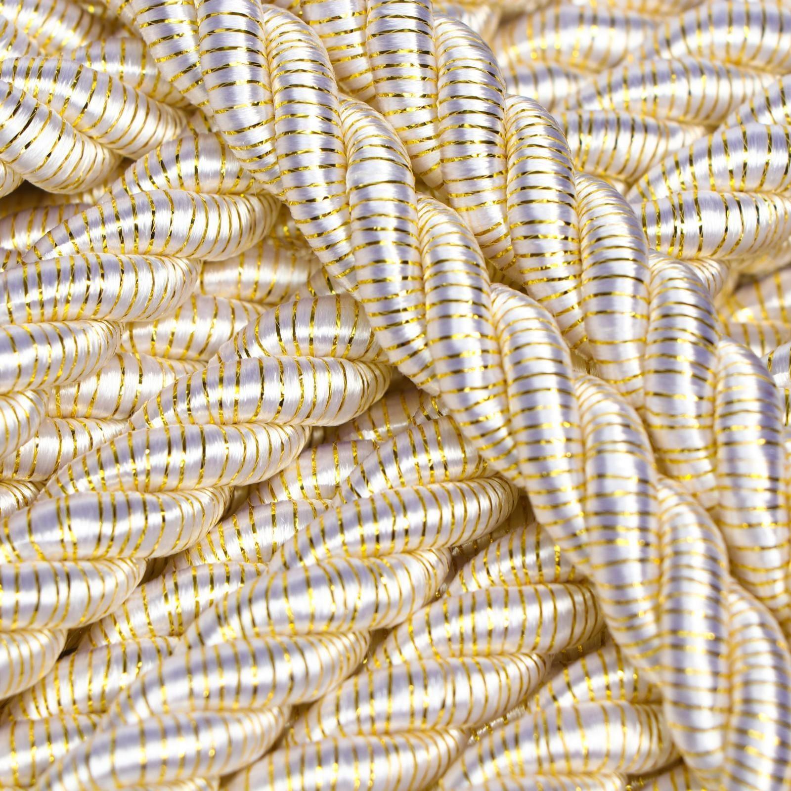 Шнур витой декоративный, без тесьмы, № 0,2, 12 мм, 25 м