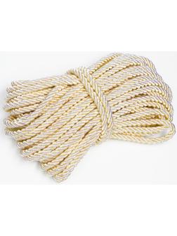 Шнур витой декоративный, без тесьмы, № 0,2, 12 мм, 25 м