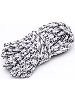 Шнур для декора и отделки, витой, декоративный, разноцветный, без тесьмы, 12 мм х 25 м