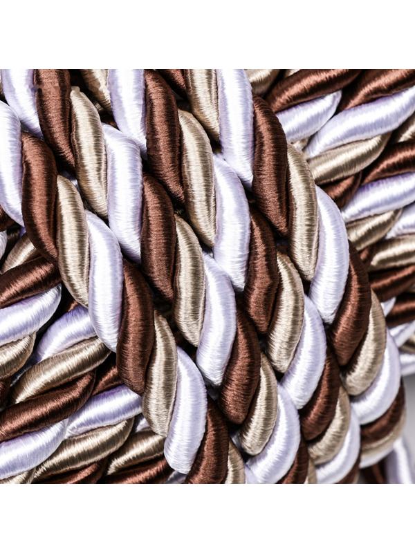 Шнур витой декоративный 12 мм без тесьмы №1.7, 25 м