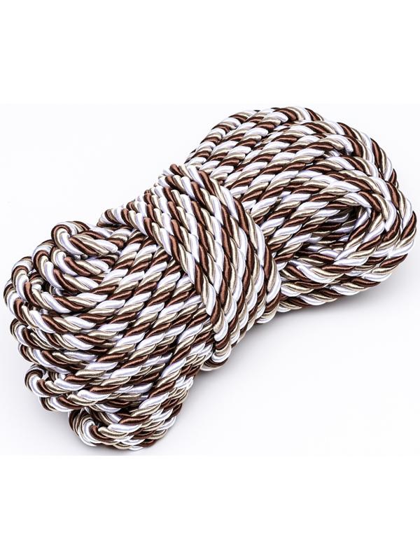 Шнур витой декоративный 12 мм без тесьмы №1.7, 25 м