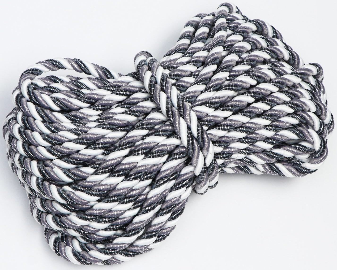 Шнур витой декоративный 12 мм без тесьмы №Л13.4, 25 м