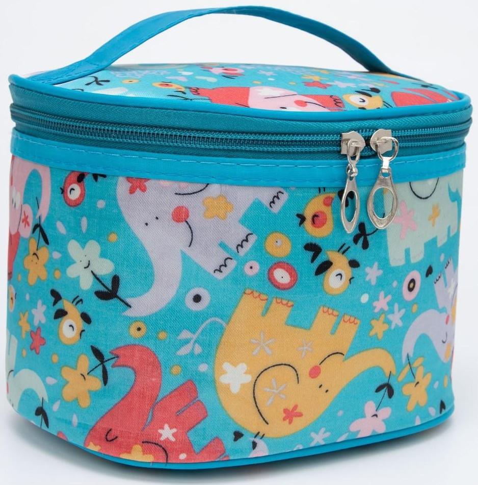 Косметичка на молнии, цвет голубой