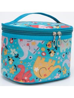 Косметичка на молнии, цвет голубой