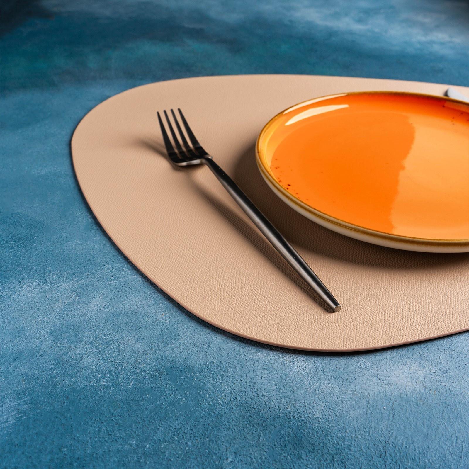 Салфетка сервировочная на стол «Тэм», 45×35 см, цвет персиковый