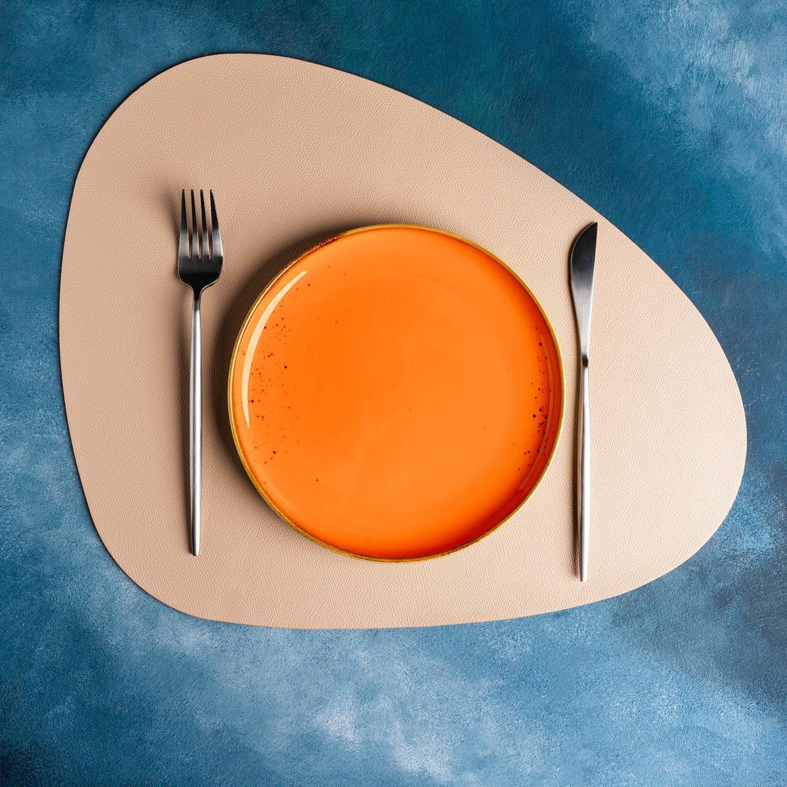 Салфетка сервировочная на стол «Тэм», 45×35 см, цвет персиковый