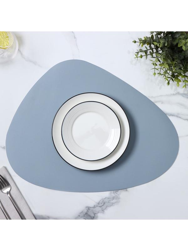 Салфетка сервировочная на стол «Тэм», 44×35,5 см, цвет голубой