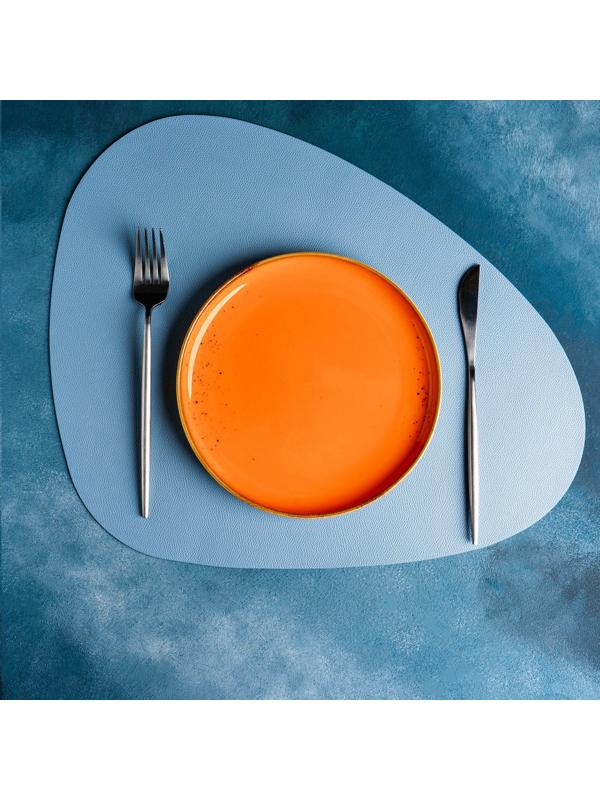 Салфетка сервировочная на стол «Тэм», 44×35,5 см, цвет голубой