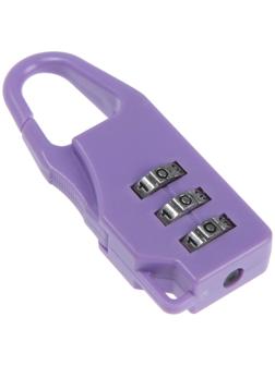 Замок навесной кодовый ТУНДРА, цвет фиолетовый