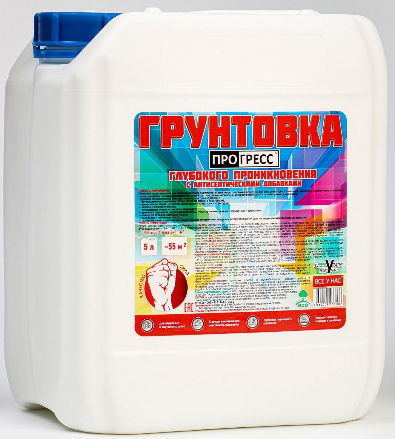 Грунтовка акриловая универсальная, глубокого проникновения 
