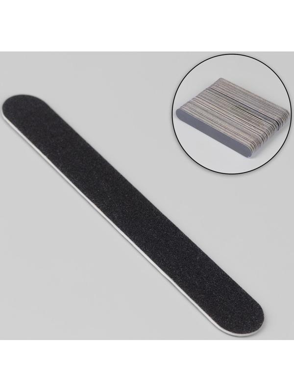 Пилка-наждак «Классика», на деревянной основе, абразивность 240, 10 см, фасовка 50 шт, цвет чёрный