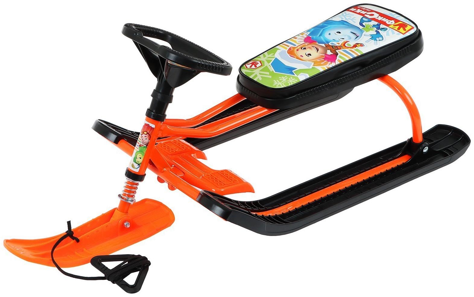 Снегокат «Тимка спорт 2 Фиксики», ТС2/Ф12, цвет оранжевый/чёрный