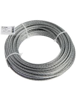 Трос стальной ТУНДРА krep DIN3055 5 мм, цинк, 20 м