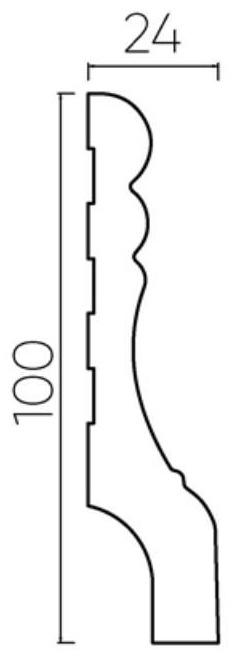 Плинтус пластиковый ударопрочный белый 100х23х2000мм