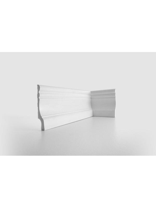 Плинтус пластиковый ударопрочный белый 100х23х2000мм