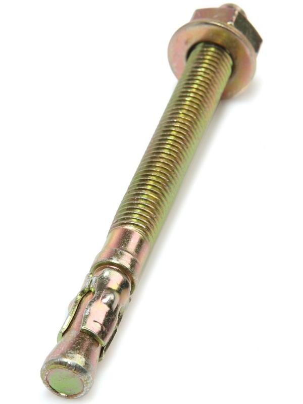 Анкер ТУНДРА krep, клиновой, желтый цинк, 10х120 мм