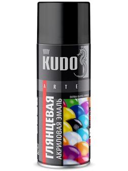 Эмаль акриловая универсальная KUDO, KU-A9005, Черный высокоглянцевый, 520мл
