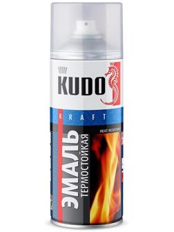 Эмаль термостойкая KUDO, KU-5001, +800С, Серебристый, 520мл