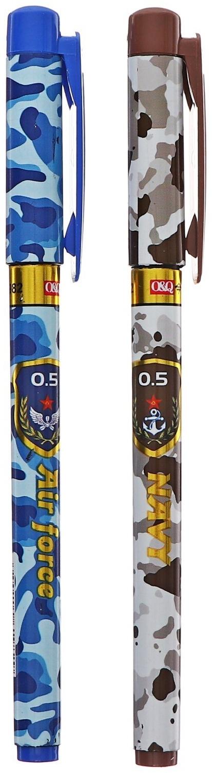 Ручка гелевая 0.5 мм, стержень чёрный, корпус с рисунком 