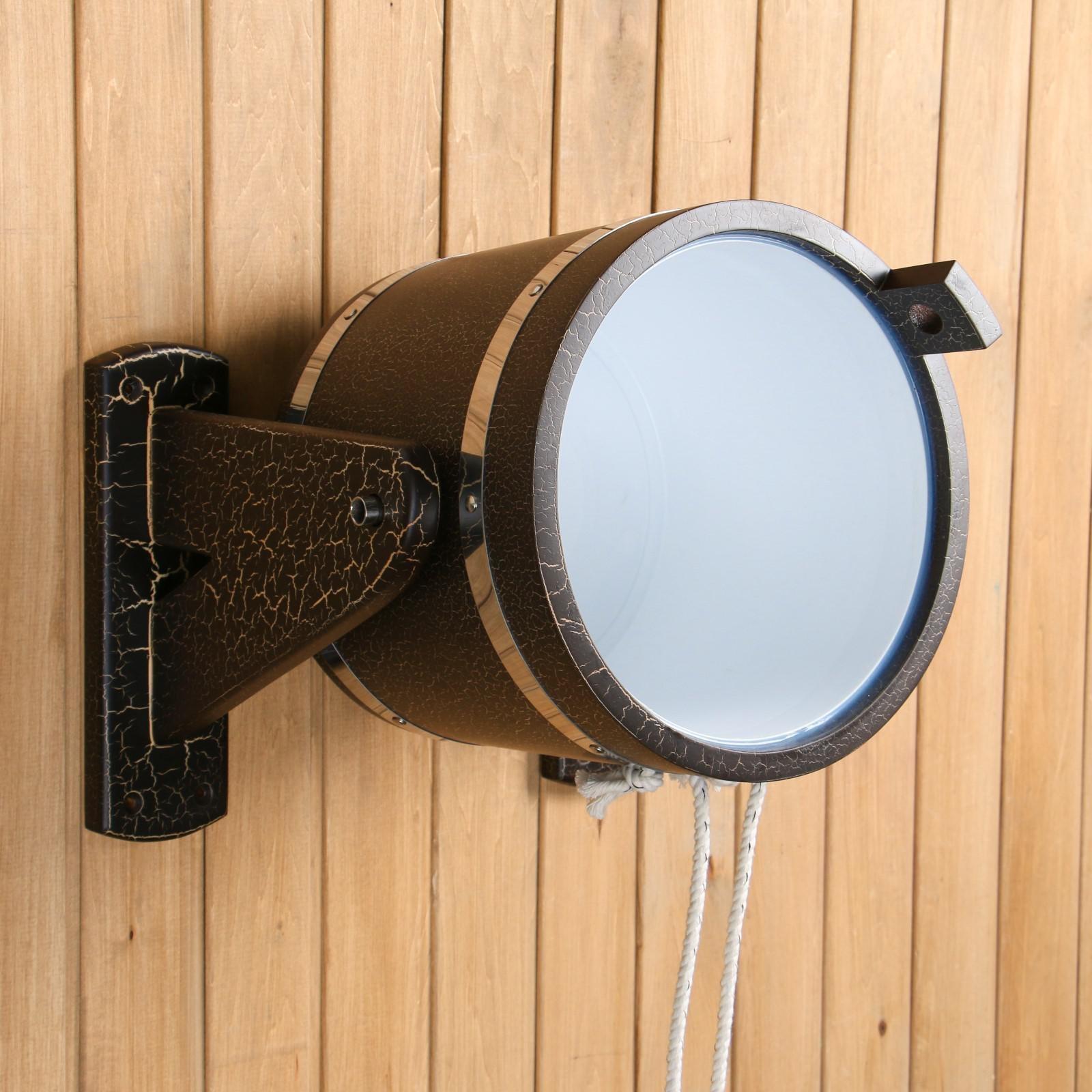 Обливное устройство с пластиком (КРАКЕЛЮР) 14 л, античный орех