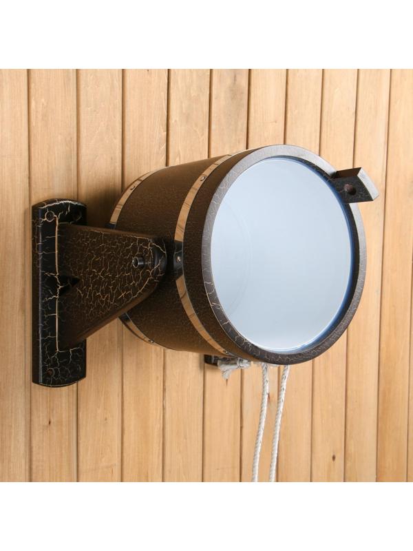 Обливное устройство с пластиком (КРАКЕЛЮР) 14 л, античный орех