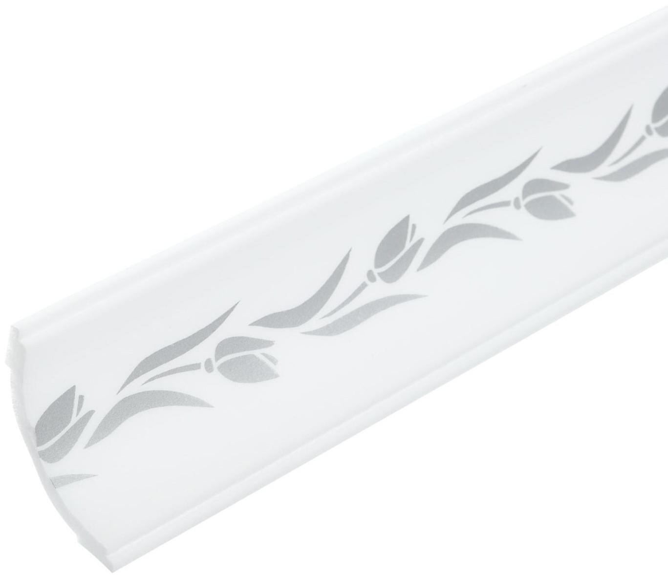 Плинтус потолочный С17/60 Тюльпан (Серебро)