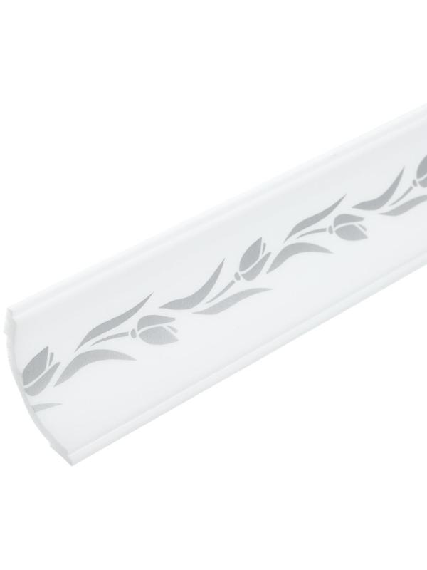 Плинтус потолочный С17/60 Тюльпан (Серебро)