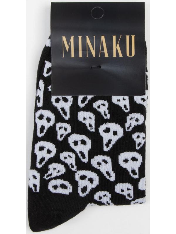 Носки MINAKU «Крик», цвет чёрный, размер 42-43 (29 см)