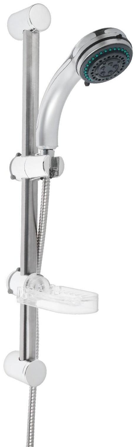 Набор для душа ZEIN ZN0103, шланг 150 см, стойка с мыльницей, лейка 3 режима, сатин