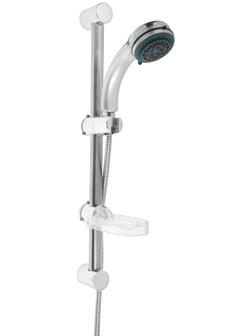Набор для душа ZEIN ZN0103, шланг 150 см, стойка с мыльницей, лейка 3 режима, сатин